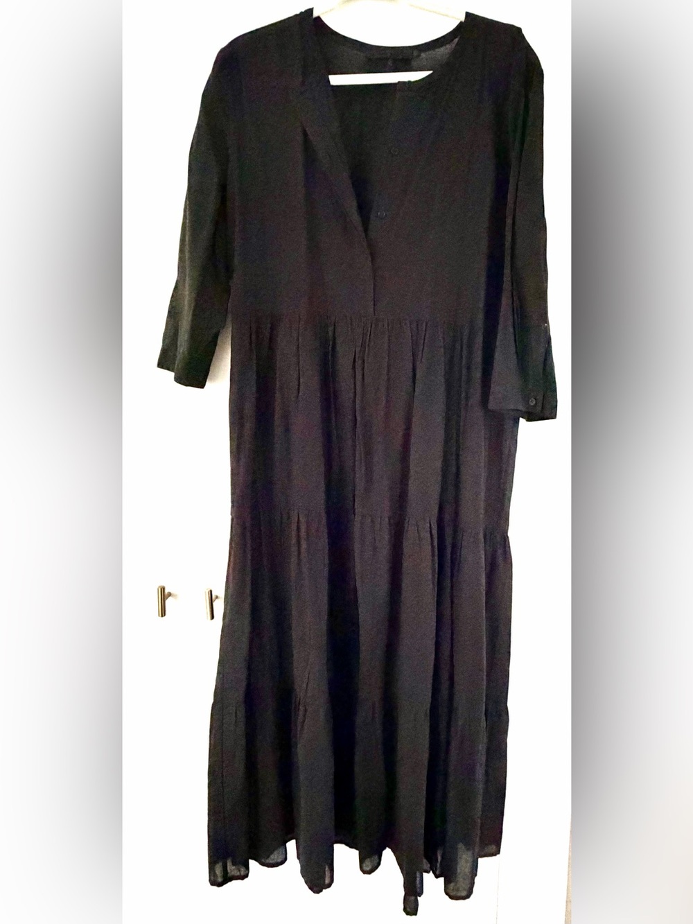 Jenni Kayne Black Tiered Maxi Dress
